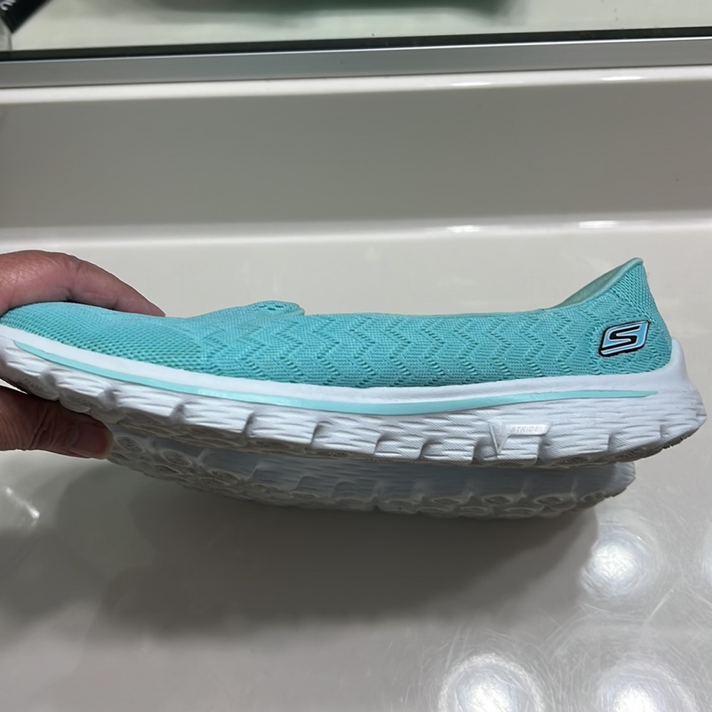 Sketchers go walk to size 6 1/2 worn maybe two times. Lightweight slip-ons. - Picture 3 of 7